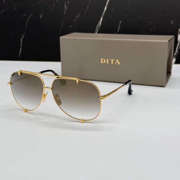 NEW TALON-23007-D 18K DITA GOLD GREY TITANIUM UNISEX DITA SUNGLASSES - Picture 1 of 13